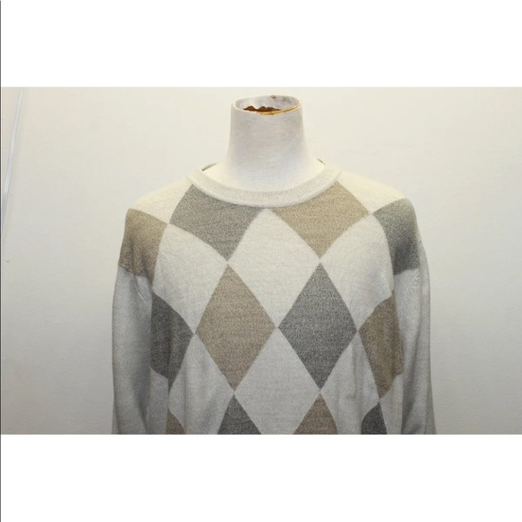 Classic Dockers Men Sweaters Brown Argyle XL Crew Neck Layering Cold - Picture 7 of 12